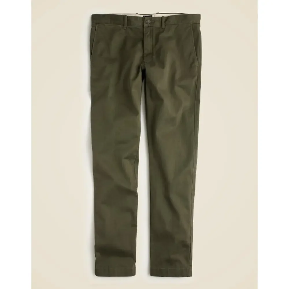 J.Crew 484 Slim-fit Stretch Chino Pants Mens 34x26 Catskill Green Twill Zip Fly